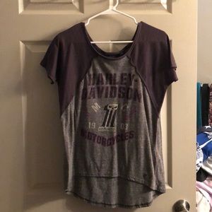 Harley Davidson small grey and purple tee